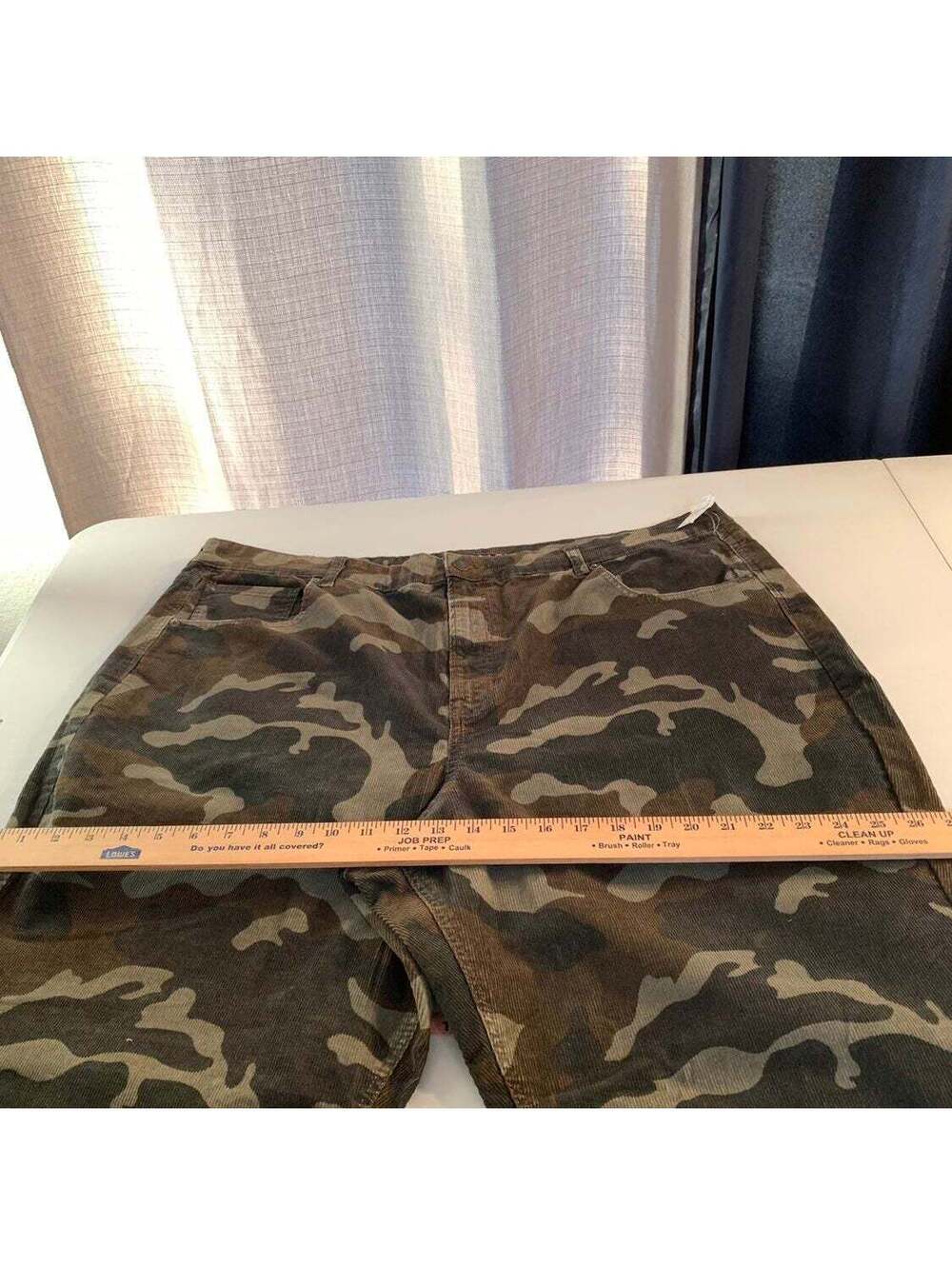 American Eagle Women's Plus Size 24 High Waist Corduroy Camo Mom Jeans - New w/ - Picture 3 of 11